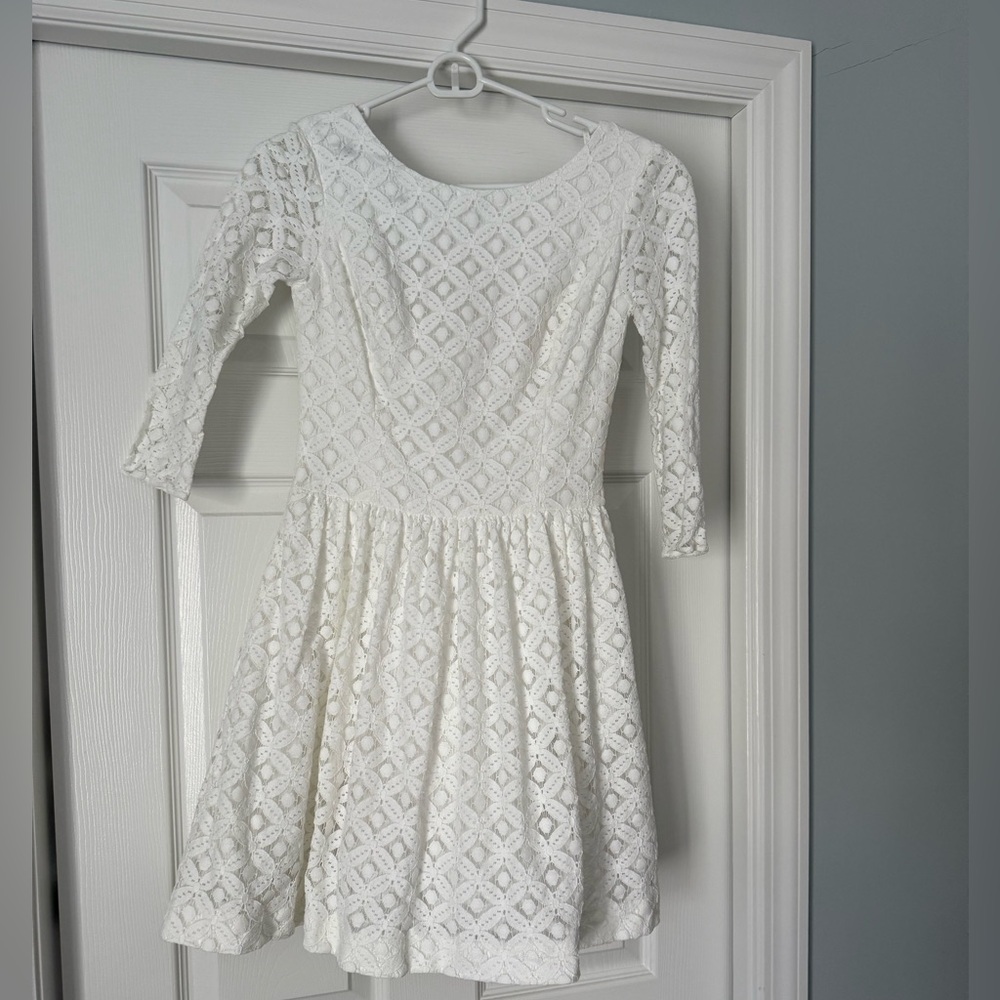 Lilly Pulitzer White Lace Fit-and-Flare Dress